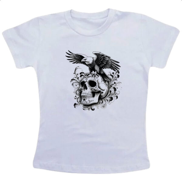 Camiseta Infanto Juvenil Aguia Pousada na Caveira