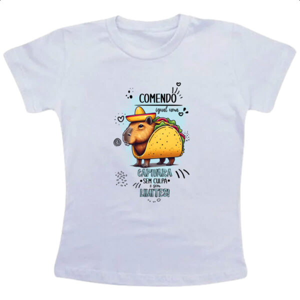 Camiseta Infanto Juvenil Capivara sem culpas e limites