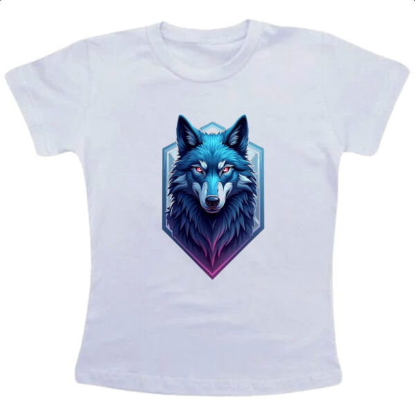 Camiseta Infanto Juvenil Lobo Azul Logo