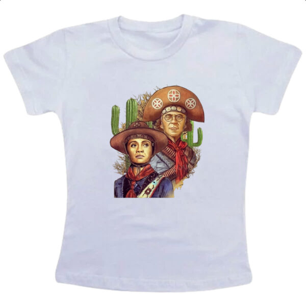 Camiseta Infanto Juvenil Lampiao e Maria Bonita Pintura