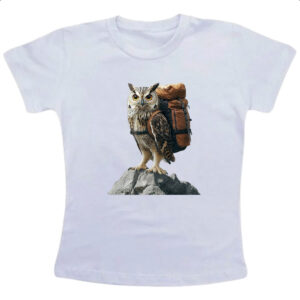 Camiseta Infanto Juvenil Coruja aventureira