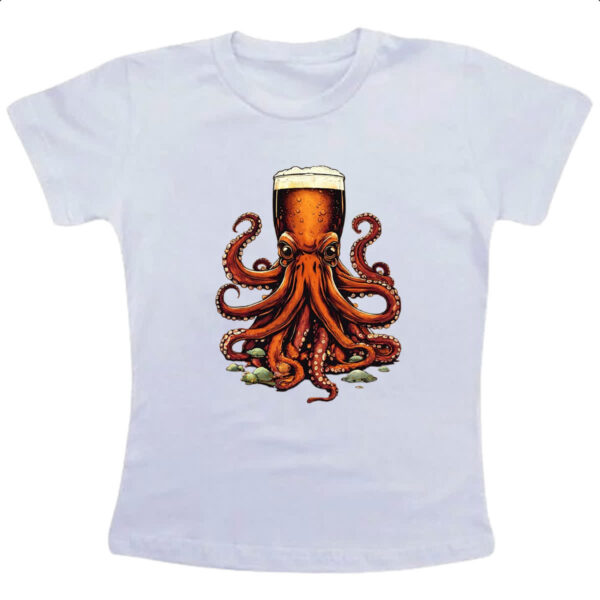 Camiseta Infanto Juvenil Beer Octopus