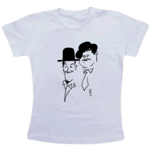 Camiseta Infanto Juvenil Gordo e o magro linear art