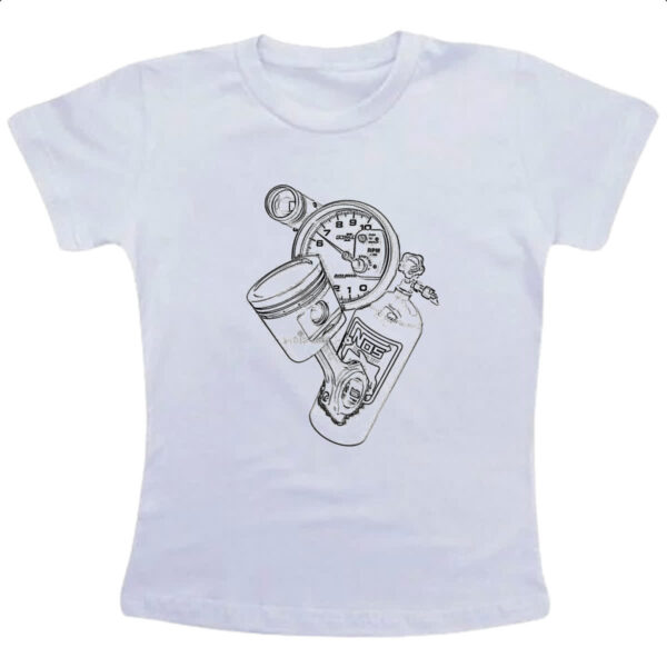 Camiseta Infanto Juvenil Velocimetro Pistao e Nos