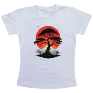 Camiseta Infanto Juvenil Bonsai sunset art