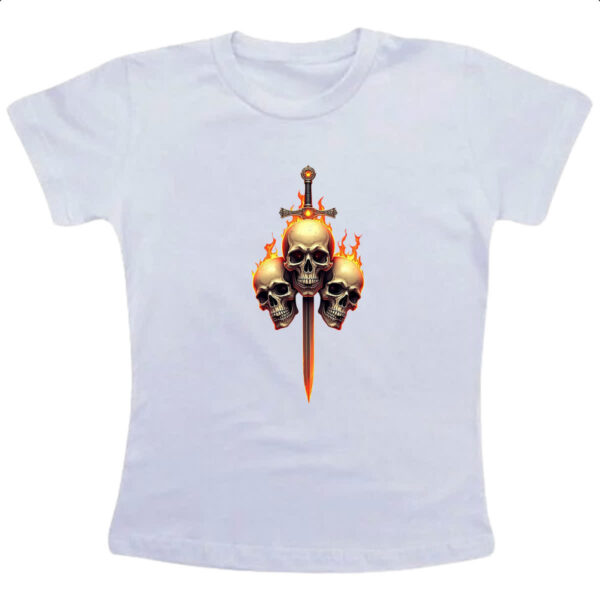 Camiseta Infanto Juvenil Espada das tres caveiras