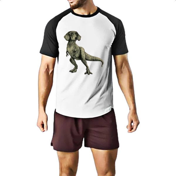 Camiseta Raglan Dachshund Rex - Imagem 2