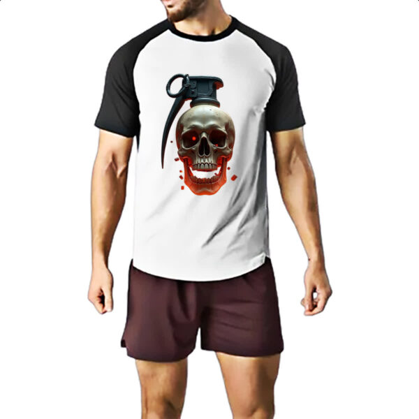 Camiseta Raglan Granada caveira - Imagem 2