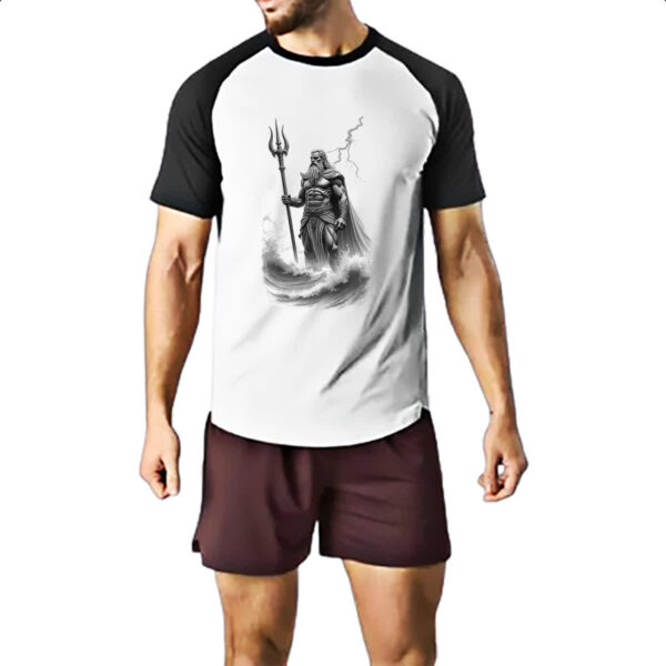 Camiseta Raglan Poseidon esboco a lapis - Imagem 2