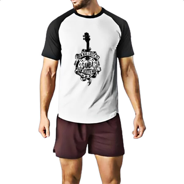 Camiseta Raglan Quem nao gosta de samba cavaquinho - Imagem 2