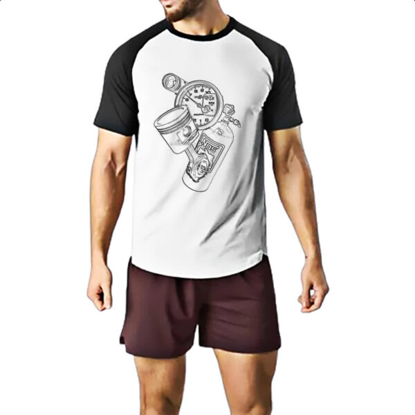 Camiseta Raglan Velocimetro Pistao e Nos - Imagem 2