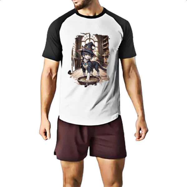 Camiseta Raglan Gato Bruxo da Fortuna - Imagem 2