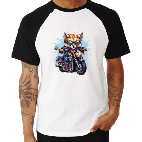 Camiseta Raglan Raposa motoqueira - Imagem 3