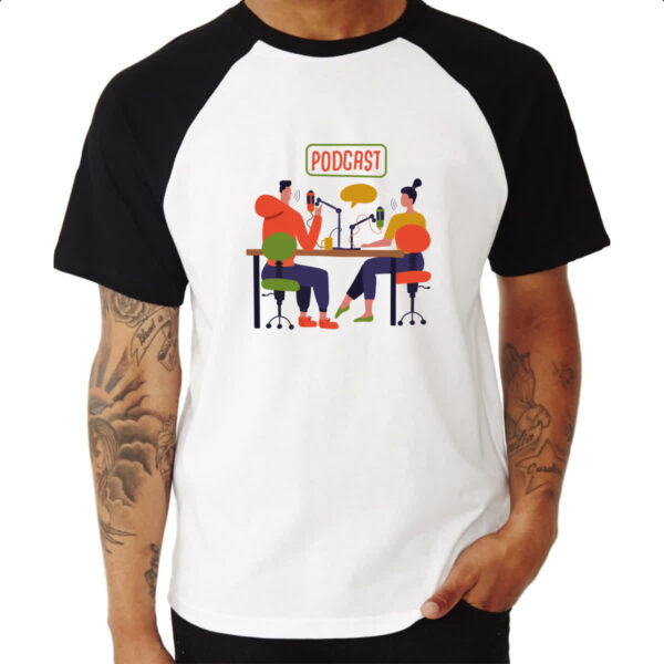 Camiseta Raglan Podcast estudio - Imagem 3