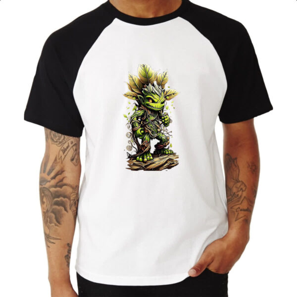 Camiseta Raglan Duende das folhas - Imagem 3