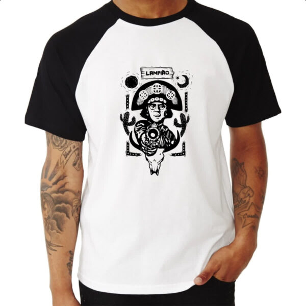 Camiseta Raglan Lampiao rei do cangaco - Imagem 3