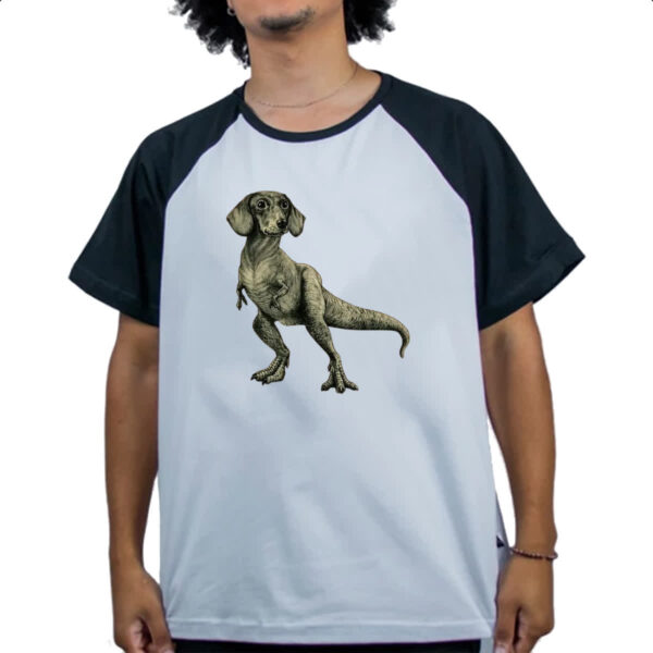 Camiseta Raglan Dachshund Rex - Imagem 4