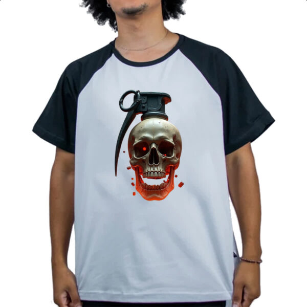 Camiseta Raglan Granada caveira - Imagem 4