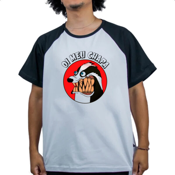 Camiseta Raglan Oi meu chapa - Imagem 4