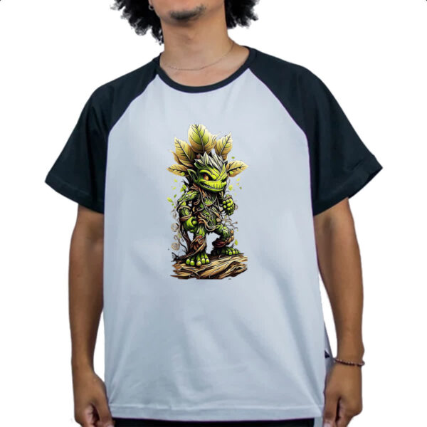 Camiseta Raglan Duende das folhas - Imagem 4