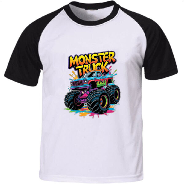 Camiseta Raglan Monster Truck Splash Art
