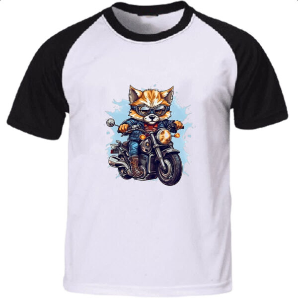Camiseta Raglan Raposa motoqueira