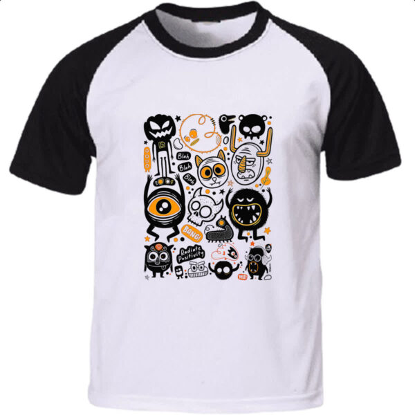 Camiseta Raglan We all have monsters within