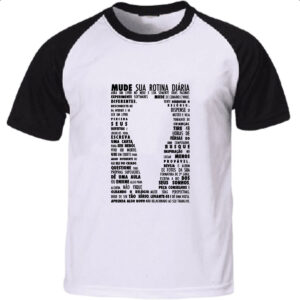 Camiseta Raglan Mude sua rotina diaria