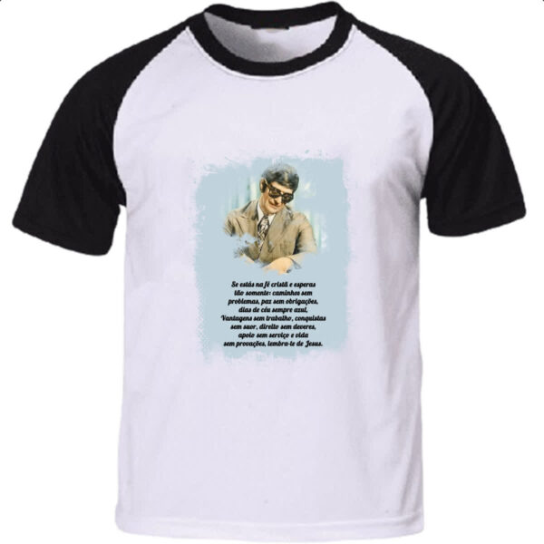 Camiseta Raglan Espiritismo se estas na fe crista