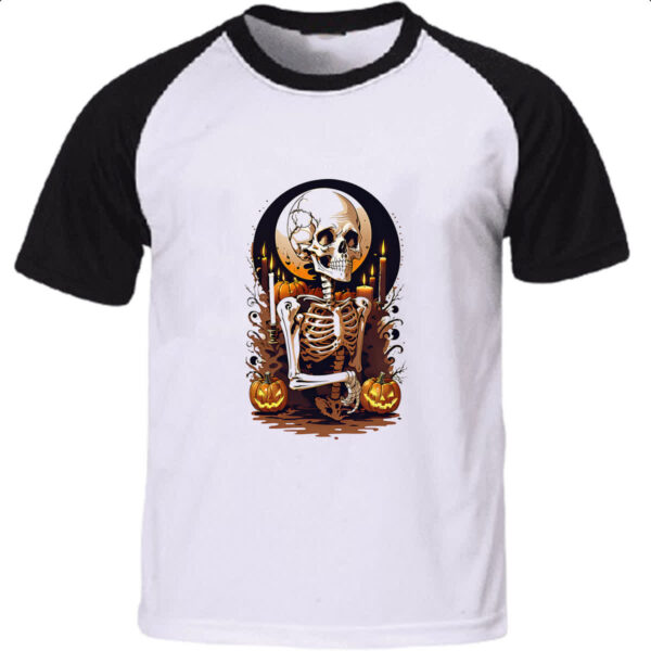 Camiseta Raglan Esqueleto retro vintage style