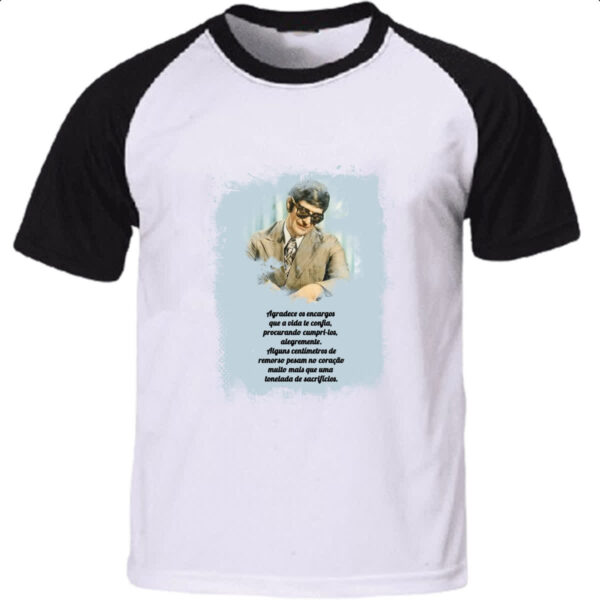 Camiseta Raglan Espiritismo agradece os encargos