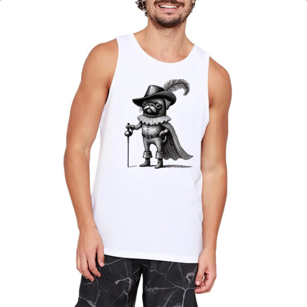 Camiseta Regata Pug Mosqueteiro - Imagem 2