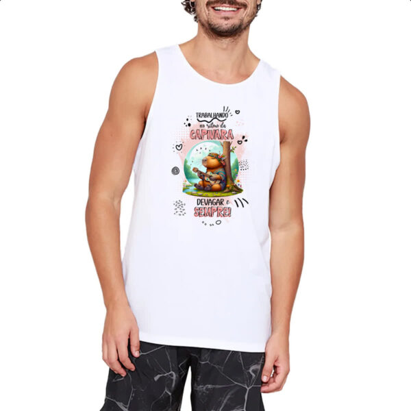 Camiseta Regata Capivara devagar e sempre - Imagem 2