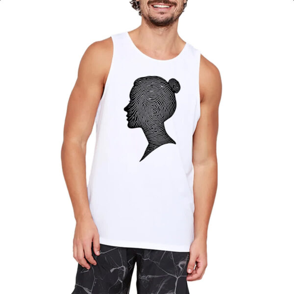 Camiseta Regata Silhueta mulher impressao digital - Imagem 2