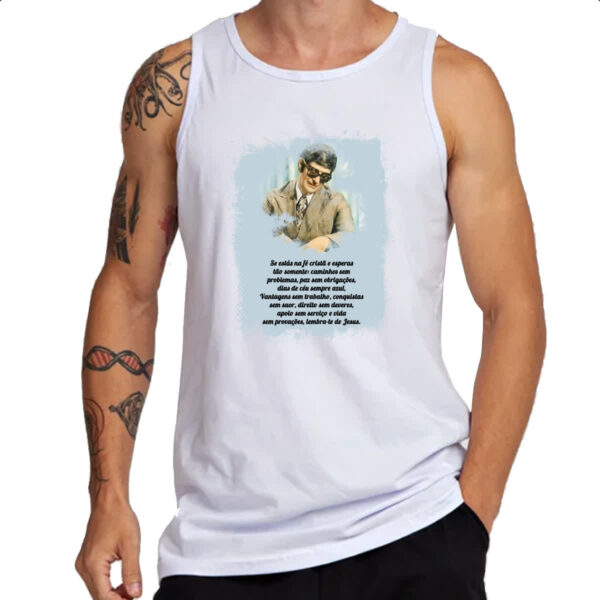 Camiseta Regata Espiritismo se estas na fe crista - Imagem 3