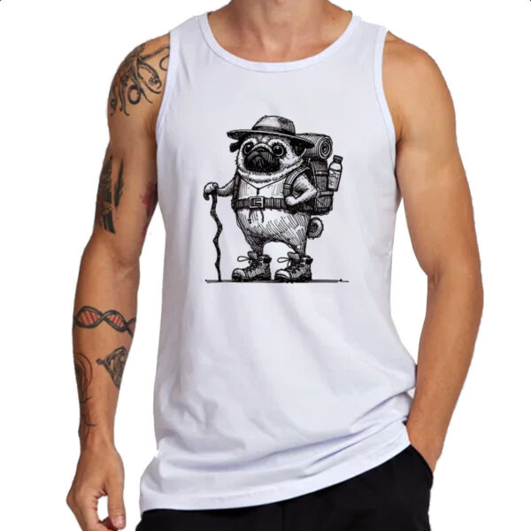 Camiseta Regata Pug aventureiro - Imagem 3