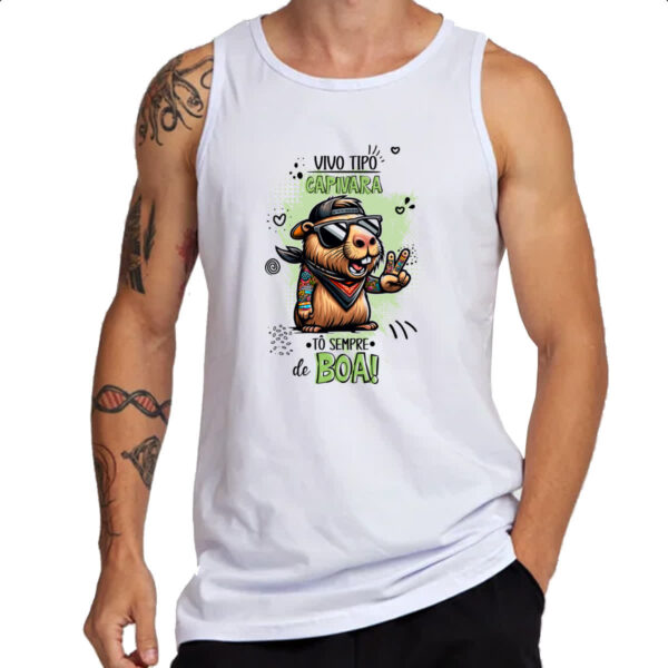 Camiseta Regata Capivara sempre de boa - Imagem 3