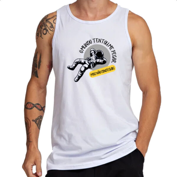 Camiseta Regata Astronauta tentaram pegar - Imagem 3