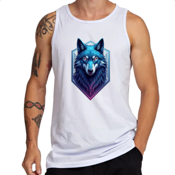 Camiseta Regata Lobo Azul Logo - Imagem 3