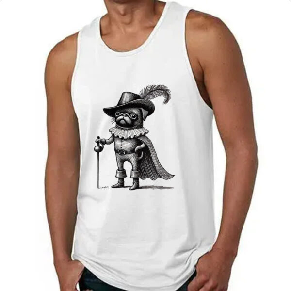 Camiseta Regata Pug Mosqueteiro - Imagem 4