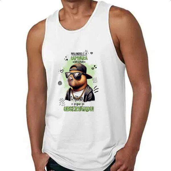 Camiseta Regata Capivara observando - Imagem 4