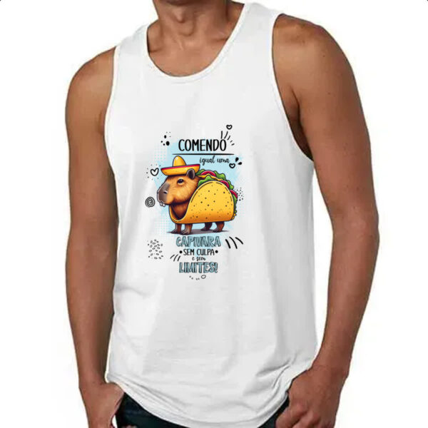 Camiseta Regata Capivara sem culpas e limites - Imagem 4