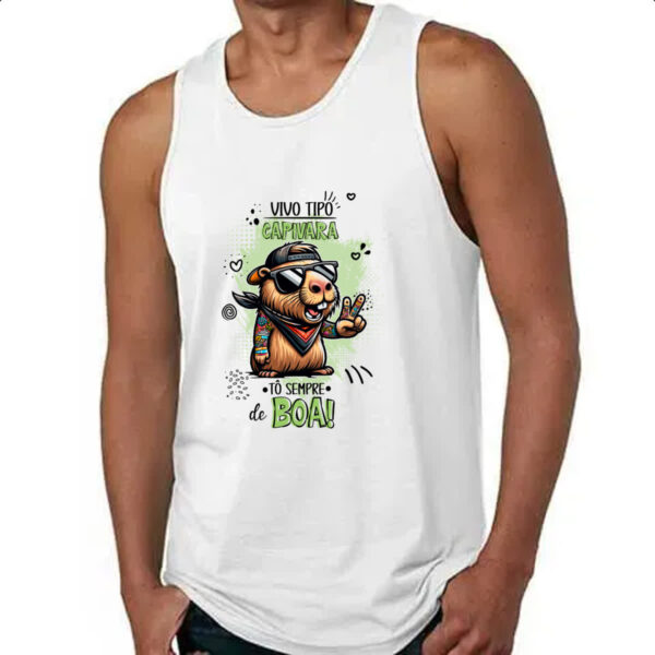 Camiseta Regata Capivara sempre de boa - Imagem 4