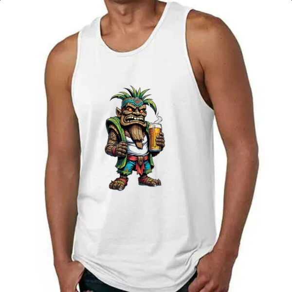 Camiseta Regata Tiki bebendo cerveja - Imagem 4
