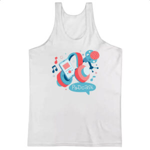 Camiseta Regata Podcast elementos