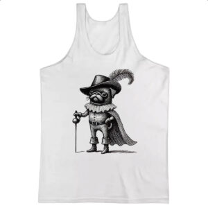 Camiseta Regata Pug Mosqueteiro