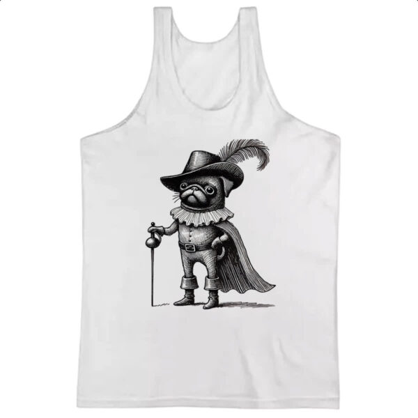 Camiseta Regata Pug Mosqueteiro
