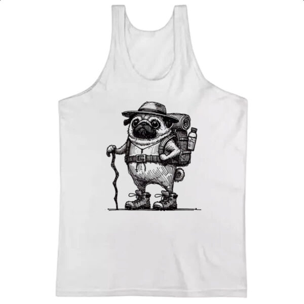 Camiseta Regata Pug aventureiro