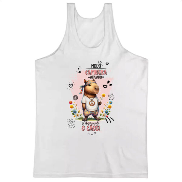 Camiseta Regata Capivara modo ativado