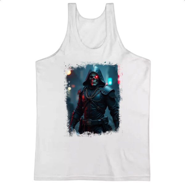Camiseta Regata Guerreiro Esqueleto Cyperpunk